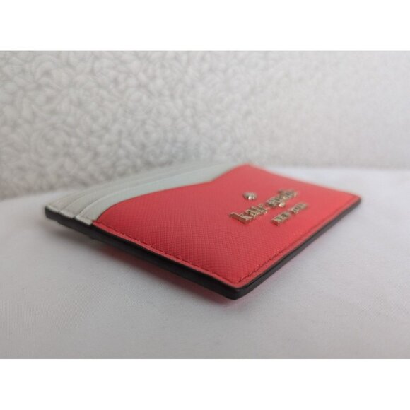 Kate Spade Staci Slim Leather Color block Card Holder Wallet Case - Picture 3 of 7